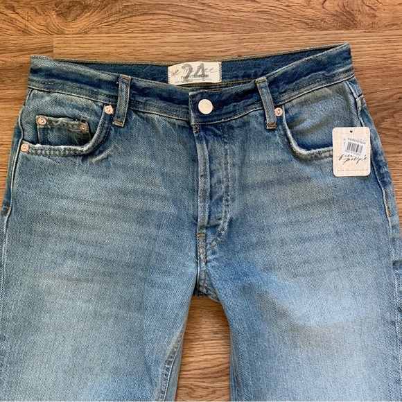NWT Free People Maggie Mid Rise Straight Ankle Jeans Jeans Size 24 - Picture 6 of 12